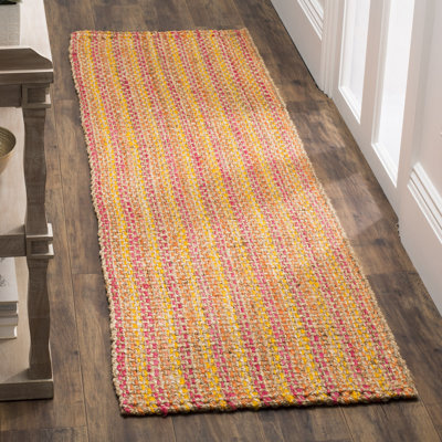 Neta Natural Fiber Hand Woven Jute Striped Rug