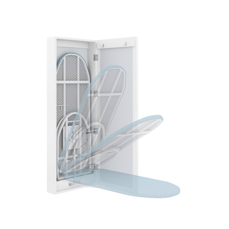 Armoire à planche à repasser murale avec miroir