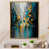 Toile avec cadre flottant or