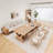 Brown Rectangular Solid Wood with 6 drawers desk-998061978