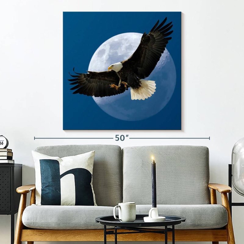 Crowle Midnight Bald Eagle, 33" H x 33" W
