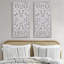 Ensemble de décoration murale en relief avec motif de lotus sculpté, construction en MDF en 2 pièces, 40 x 80 cm