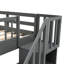 Lit superposé gris avec lit gigogne simple. Fabrication en bois massif. Vaste choix de rangement. Idéal pour la chambre à coucher et le dortoir. Pas de sommier nécessaire. Pieds en pin. Rangement fonctionnel.-330263550