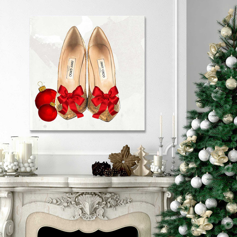 Christmas Holiday Heels (Square) par By Jodi - impression, Toile tendue, H 28 po x l 28 po x P 1,5 po