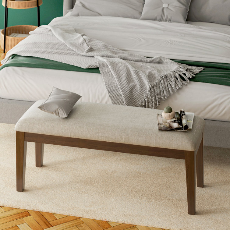 Red Barrel Studio® Federigo Linen Upholstered Bench & Reviews