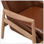 Fauteuil en cuir PU de style Mid-Century moderne avec structure en bois massif pour le salon