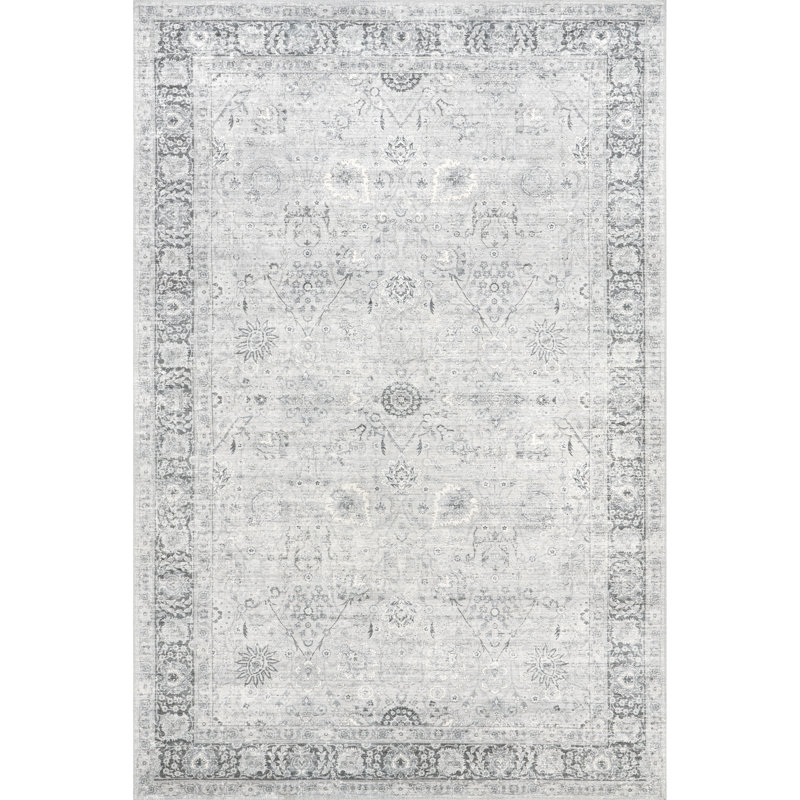  Bayberry Vintage Machine Washable Area Rug, Rectangle 3' x 5'