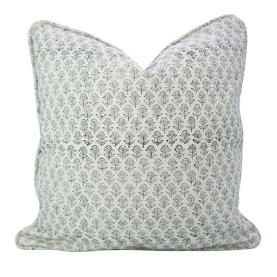 Housse de coussin en lin fabriqué à la main avec passepoil artistique Fabubline - Tarangni