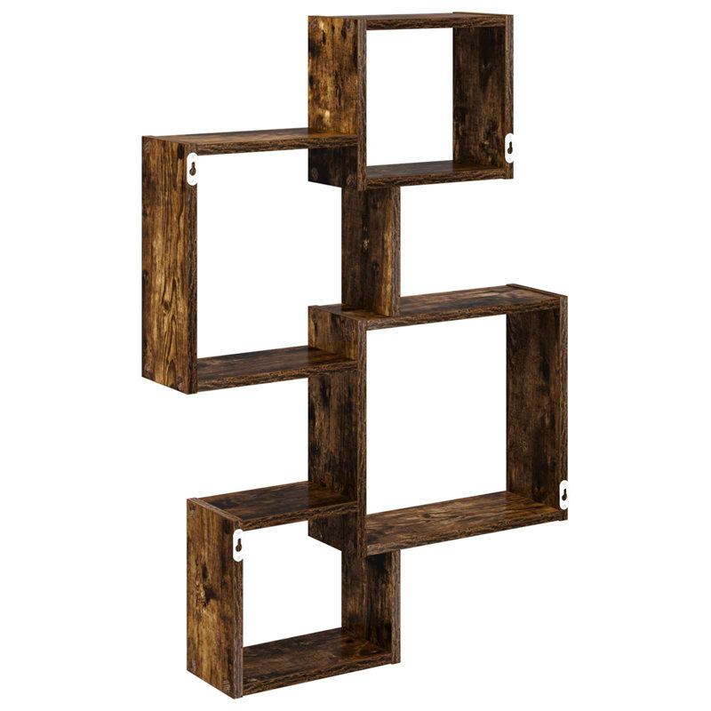  Wall Cube Shelves with Shelf Wall-mounted Engineered Wood Storage