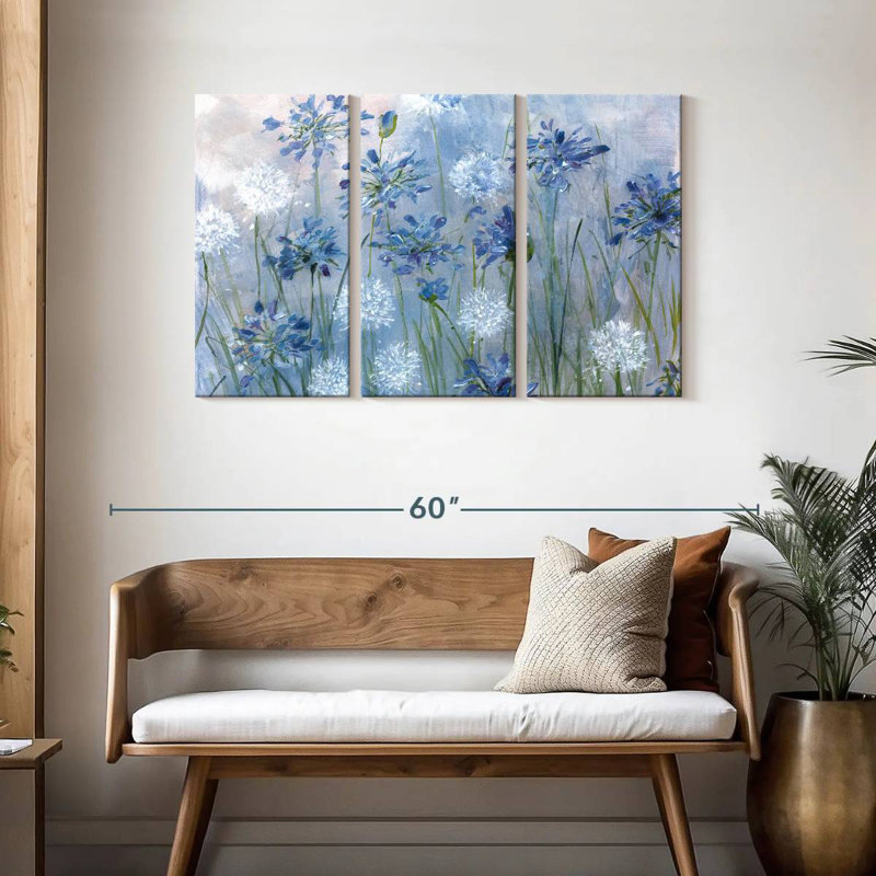 Harnek Dandelion And Agapanthus, 28" H x 45" W