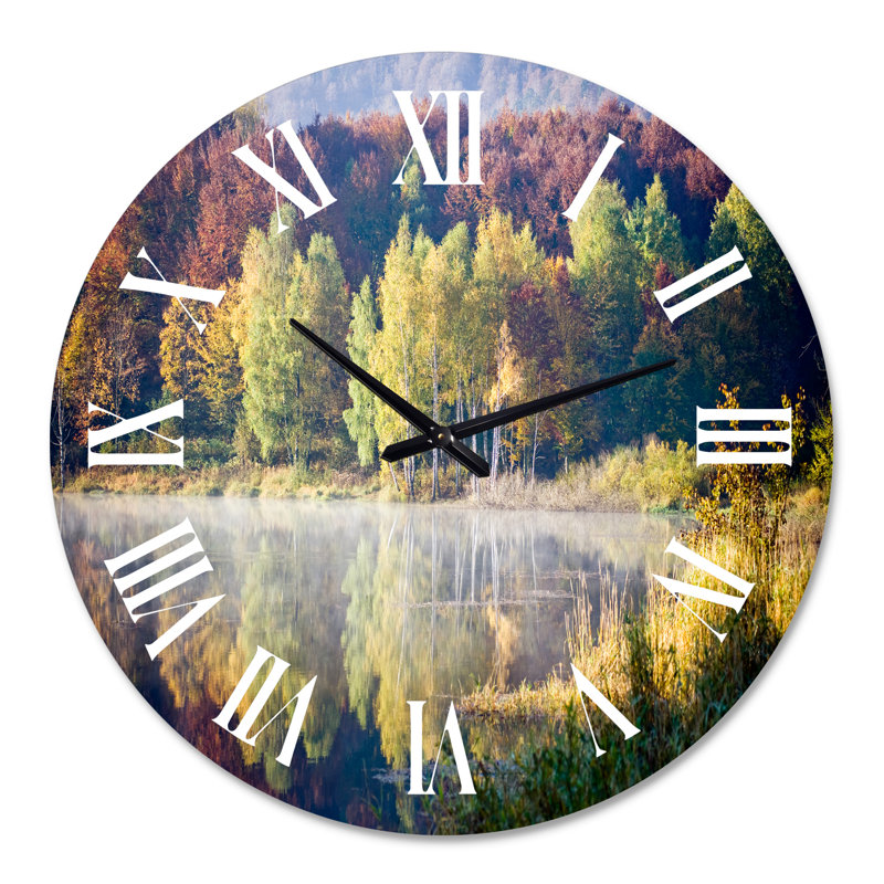 Autumncolors By The Lakeside - Horloge murale traditionnelle, Moyen