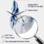Bleu et gris Elixir éthéré I - horloge abstraite en métal incurvé, horloge asymétrique bleue-104243356