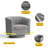 Torrence 27.4'' Upholstered Swivel Barrel Chair with Ottoman-1083378573-1094607773
