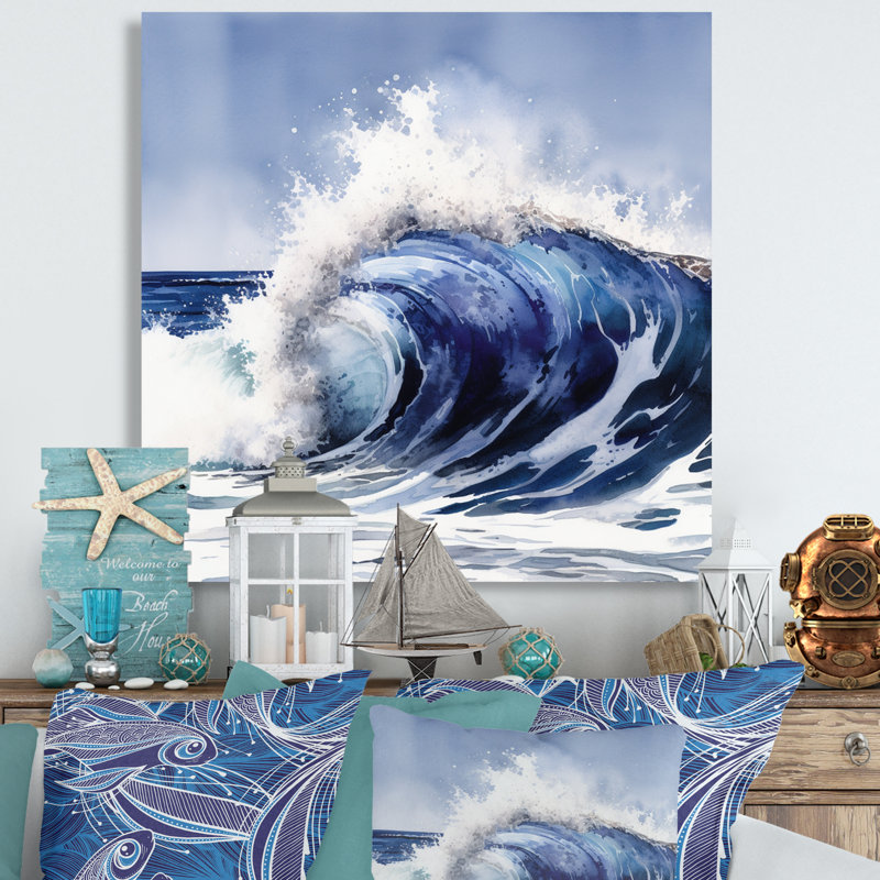 «Ocean Wave Motion V», impression sur métal, H 36 po x l 36 po x P 1 po