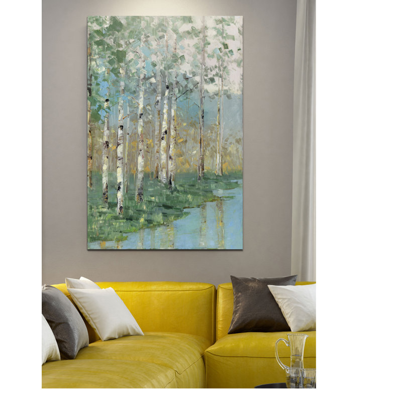 Birch Reflections I - reproduction sur toile, H 12 po x l 8 po x P 1,5 po, Toile tendue, Sans cadre