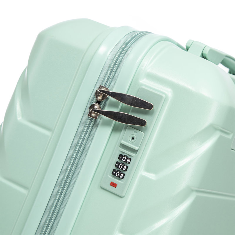 14 "/ 20" 2 pièces / ensemble dans un bagage à roulettes en ABS, avec serrure à combinaison, étui à cosmétiques 14 "