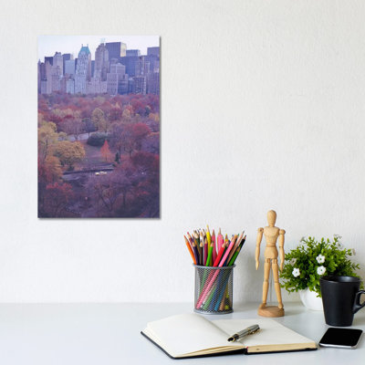 Muted Autumn Central Park NYC 1978 by Ruth Orkin - Wrapped Canvas Print