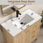 Meuble-lavabo cannelé 36 po avec lavabo et robinet 36 po-259170981