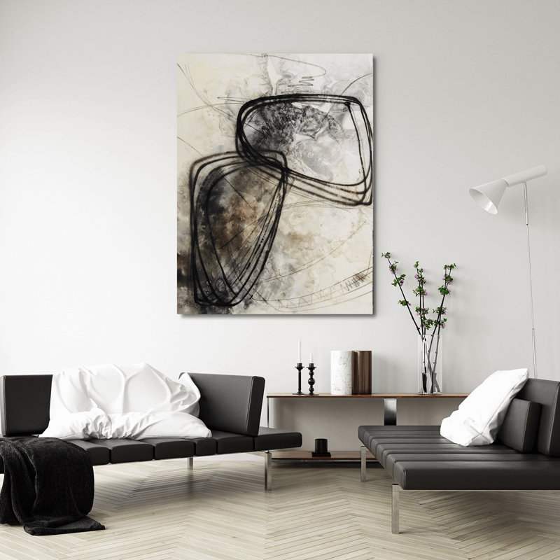 Eclipse I Print, Black Framed Canvas, 60" H x 40" W x 1.75" D