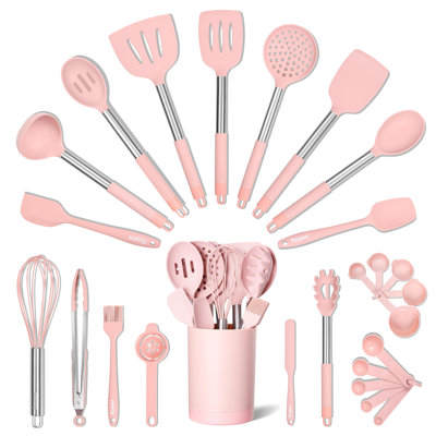 Silicone Kitchen Utensils Set With Holder