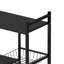 Kitchen floor multi-layer household multifunctional black storage rack-1944820170