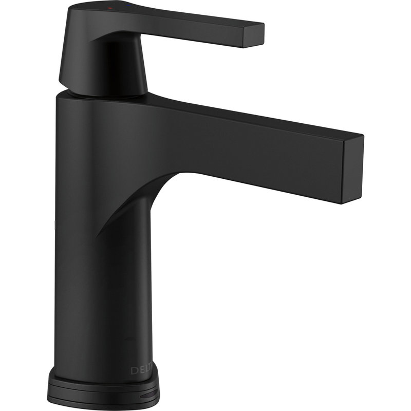 Robinet pour salle de bain à un trou Zura Touch2O avec technologie Touchless, Noir mat