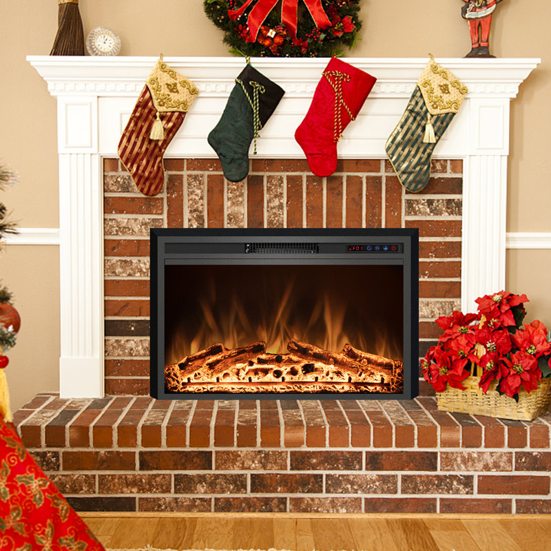 Lembert Electric Fireplace Insert with 5120 BTU, 27.5" H x 40" W x 6.5" D