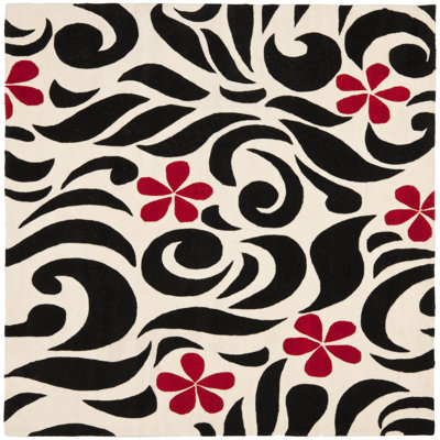 Avayah Hand Tufted Wool And Viscose Floral Rug
