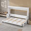Lit escamotable avec bureau, station de charge USB et lumières DEL-133488921-133488922