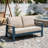 58" W Outdoor Aluminum Frame Loveseat With Cushion