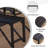 Patio Dining Set with Stackable Metal Chairs and 59" Square Dining Table-1505341839