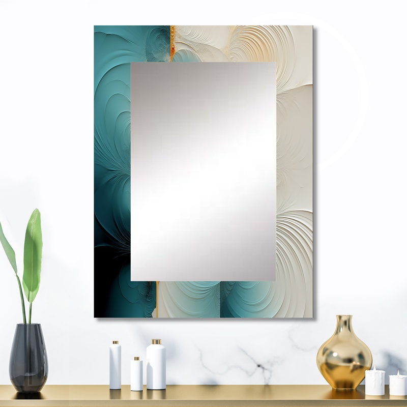 Spiral Miracle Of Cosmic Delight II - Modern Wall Mirror, 32" x 24"