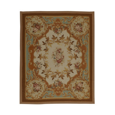 Aubusson Wool Oriental Indoor Rug