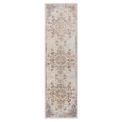 Massey Traditional Machine Woven Cream/Brown Rug