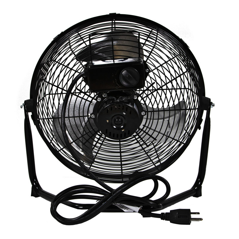Comfort Zone 12" High-Velocity 3 Speed 180-Degree Adjustable Cradle Fan, Black