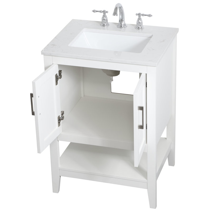 Ensemble de meuble-lavabo simple 24 po Scottsbluff, Blanc