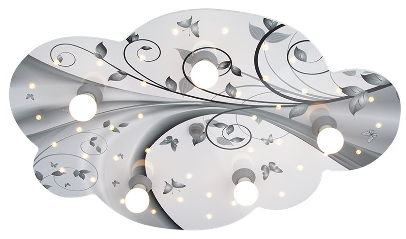 Dubreuil LED Flush Mounted Sconce, Silver/White