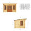 13ft x 10ft Curved Roof Log Cabin UPVC Windows & Doors (44mm)-105863293