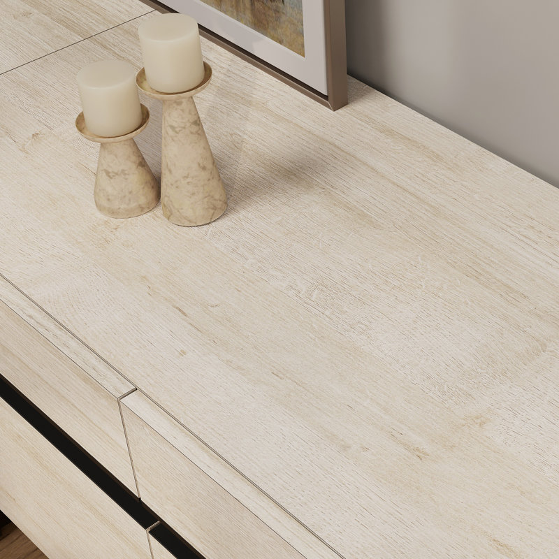 Commode double l 6 tiroirs Rookwood, Beige