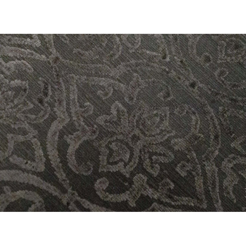 Damask Area Rug in Charcoal