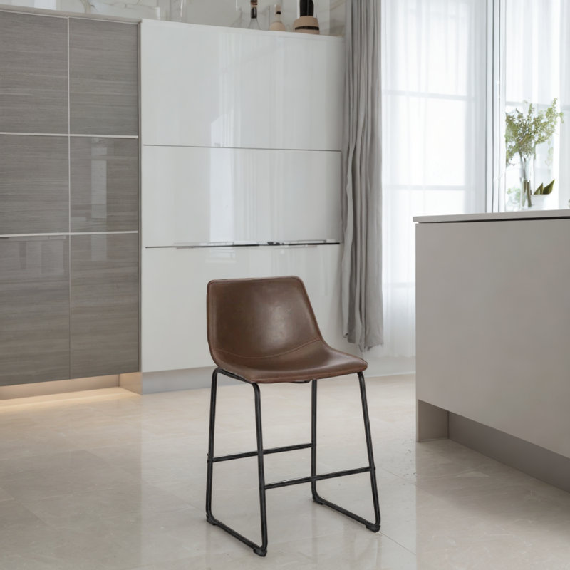 Tabouret de comptoir Marteny Dondan, Tabouret de bar (siège d'une hauteur de 30 po), Brun