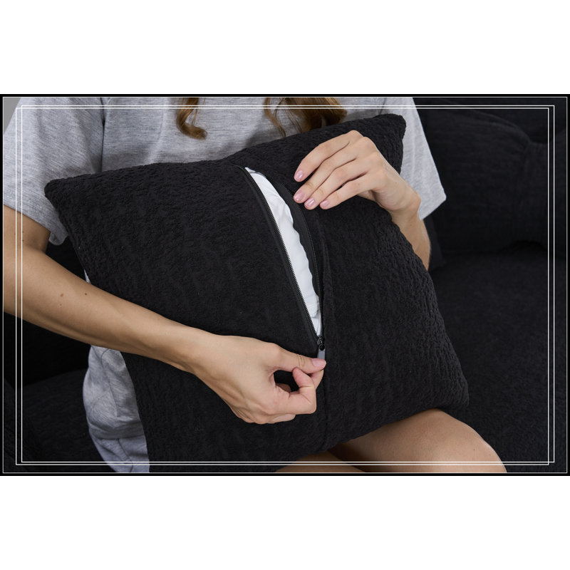 Lit pliable avec 4 coussins Virnelli, Noir