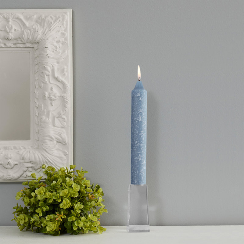 Timberline Collenette Dinner Candle Taper, Ivory, 7" H x 1.25" W x 1.25" D
