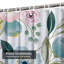 Rideau de douche sans couture à fleurs printanières bleu sarcelle avec 12 crochets-1073091936