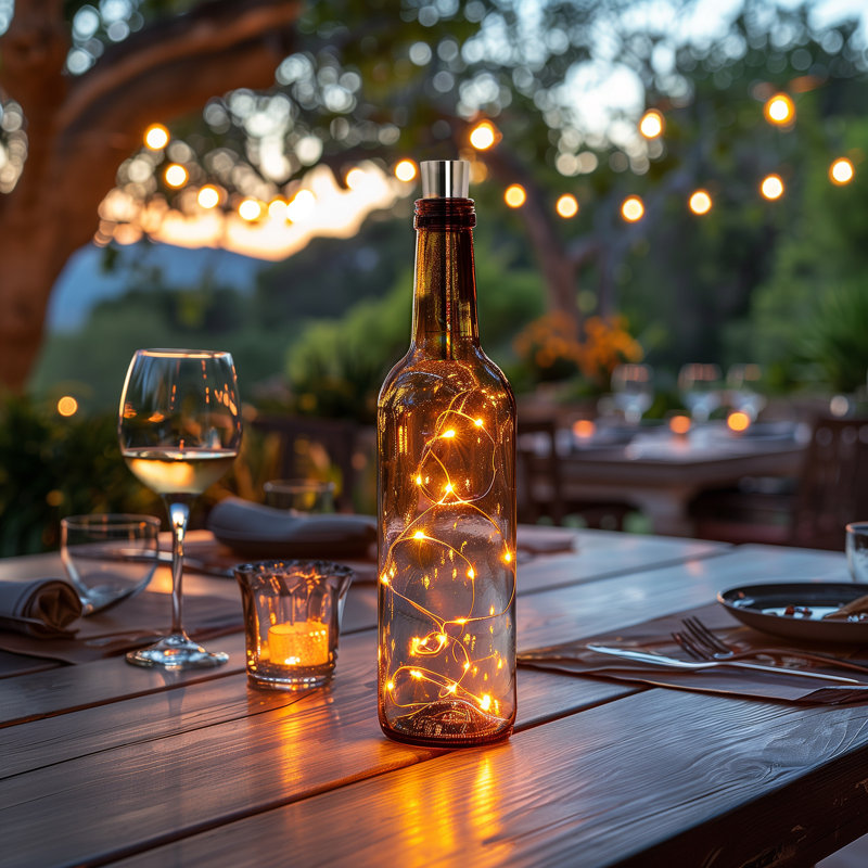 Guirlande lumineuse à piles pour bouteilles et ouragans