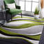 Tapis intérieur en polypropylène tissé à la machine à motif abstrait Dubach gris / vert / blanc-250790135
