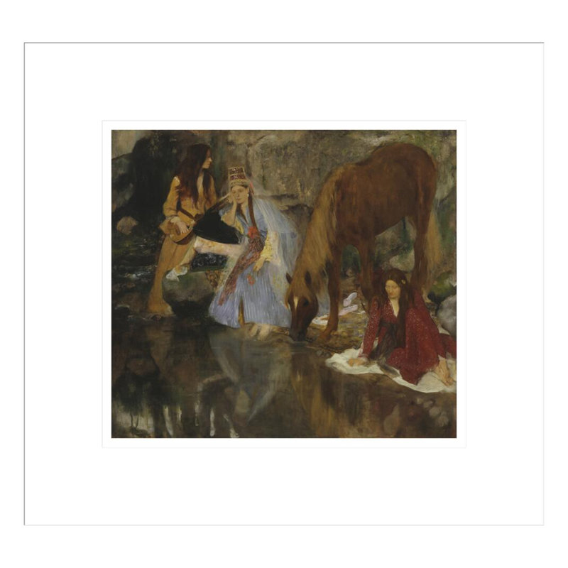 Portrait de Mlle Fiocre dans le ballet La Source "par Edgar Degas, H 13,75 po x l 14,7 po