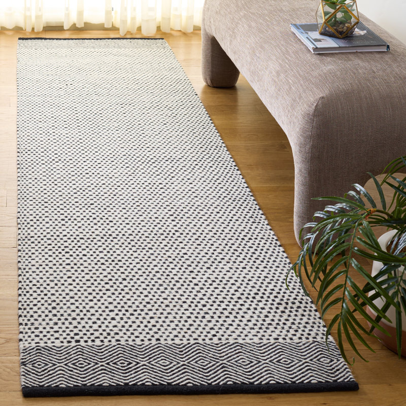 Kilim 855 Hand Woven 60% Cotton; 40% Wool Geometric Shapes Rug, Runner 2'3" x 9'