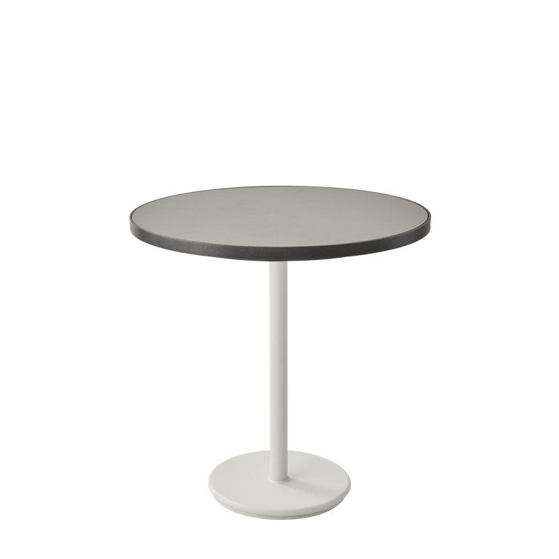 Go Outdoor Round Table, Lava Gray, 23.7" H x 23.7" W x 23.7" D, Gray