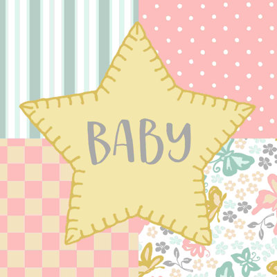 Courtepointe pour bébé IV, jaune bébé
